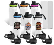 Load image into Gallery viewer, 20 oz Sublimated  Stainless steel water bottle.
